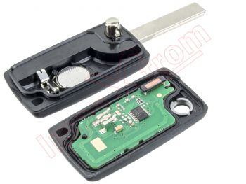 Remote control compatible for Peugeot 307/207/308, 2 buttons, with spreader, 6490EE - 6490EF